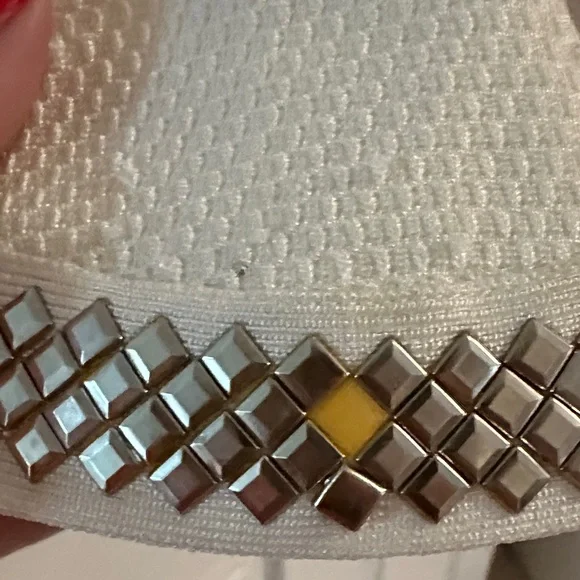 Herve Leger White and Silver Long Sleeve Dress - Picture 9 of 9